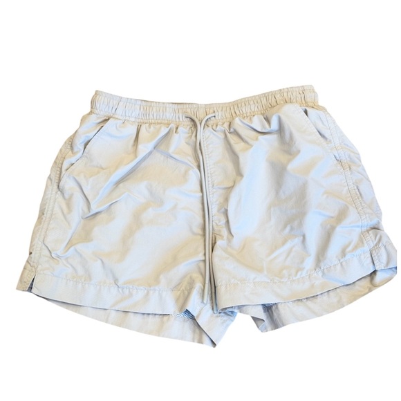 Urban Outfitters Standard Cloth Tan Cream Nylon Shorts Swim M Mesh Lined - Picture 1 of 6